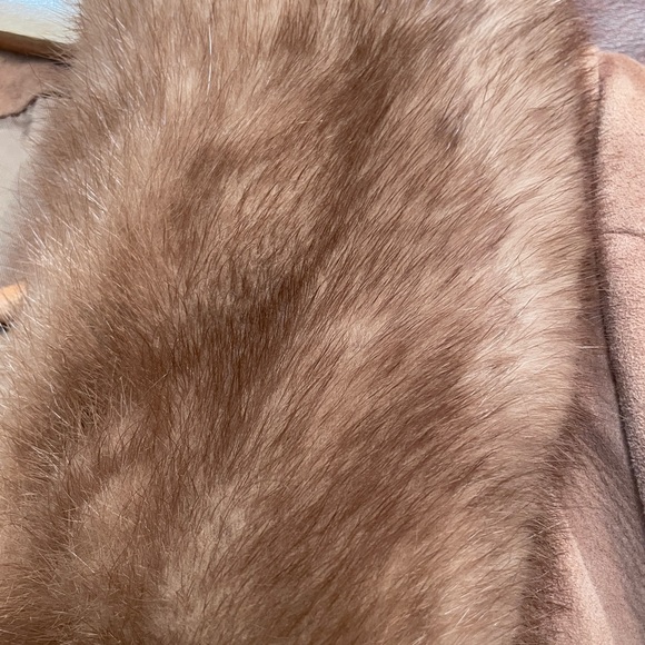 Vintage Suede Coat Fur Collar New England Sportswear Co. Size Unknown - Picture 13 of 14